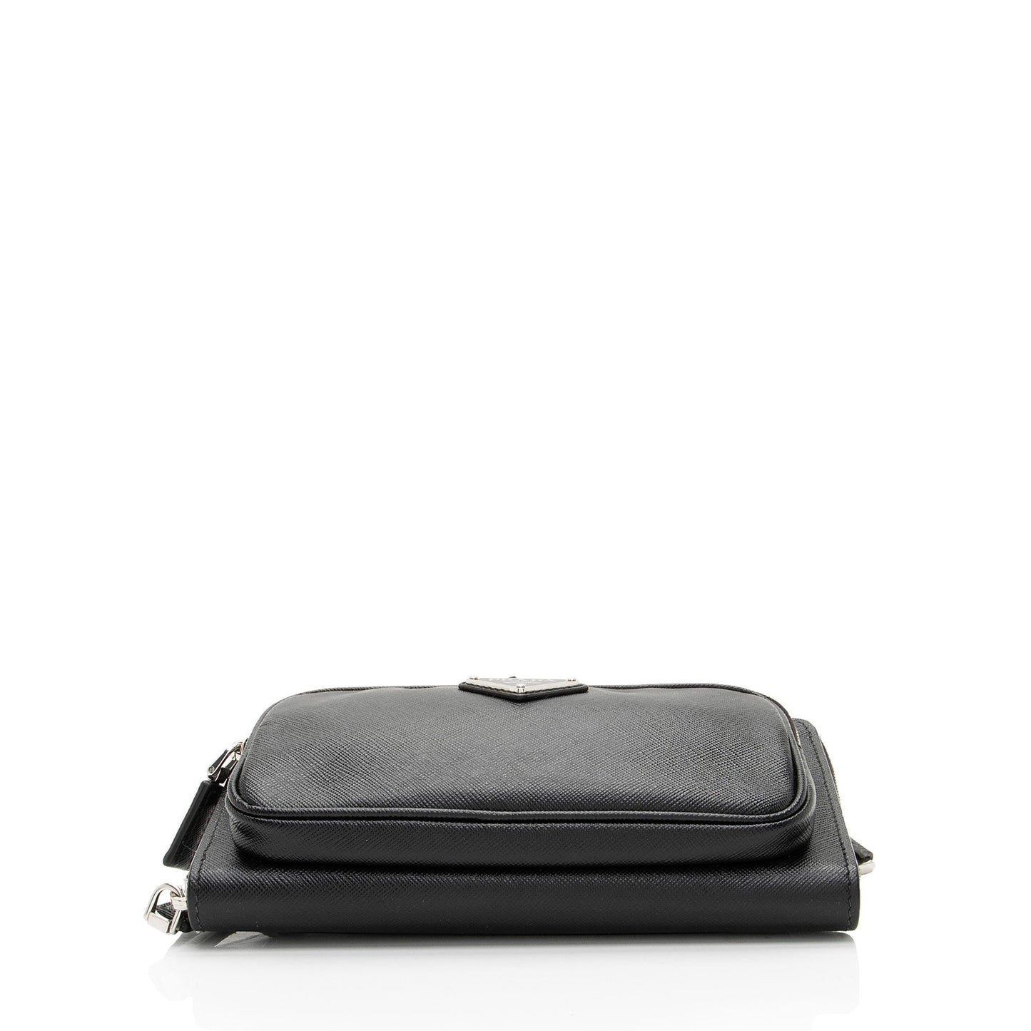 Prada Saffiano Travel Double Zip Sling Bag