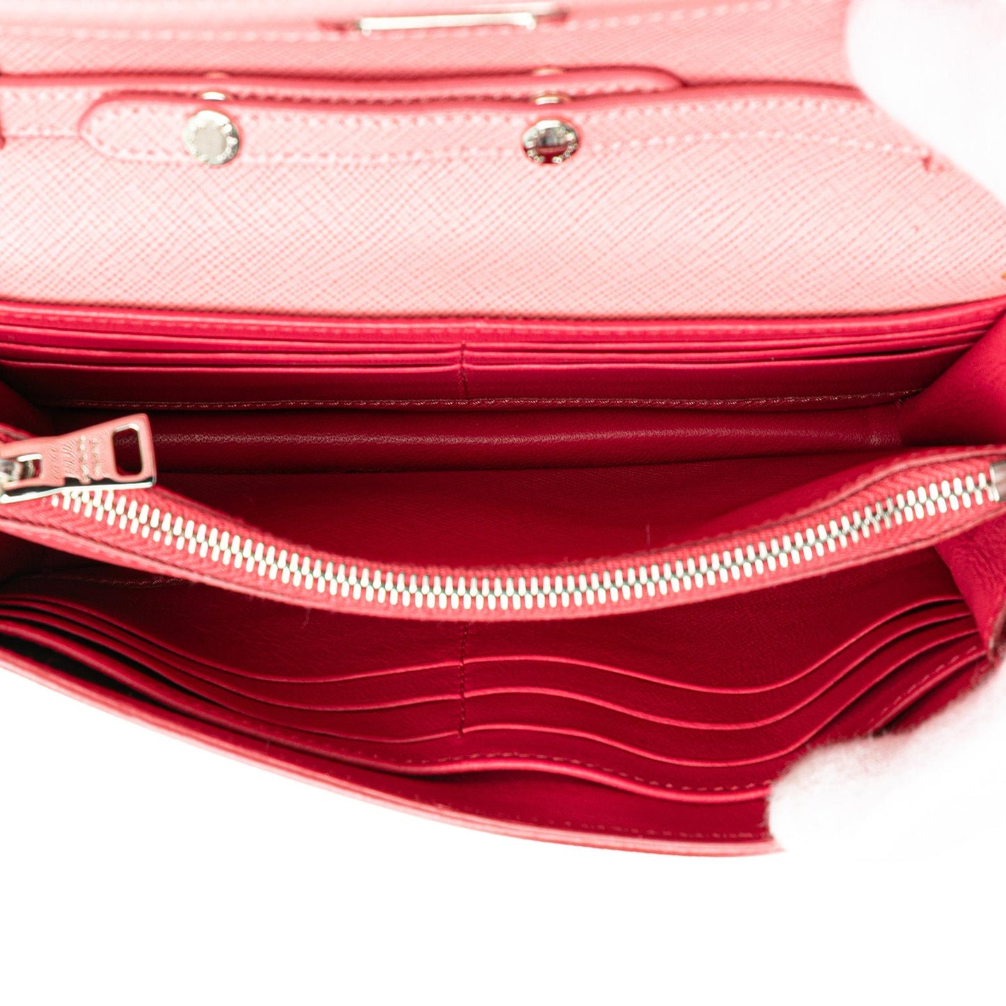 Prada Saffiano Turn Lock Wallet on Strap