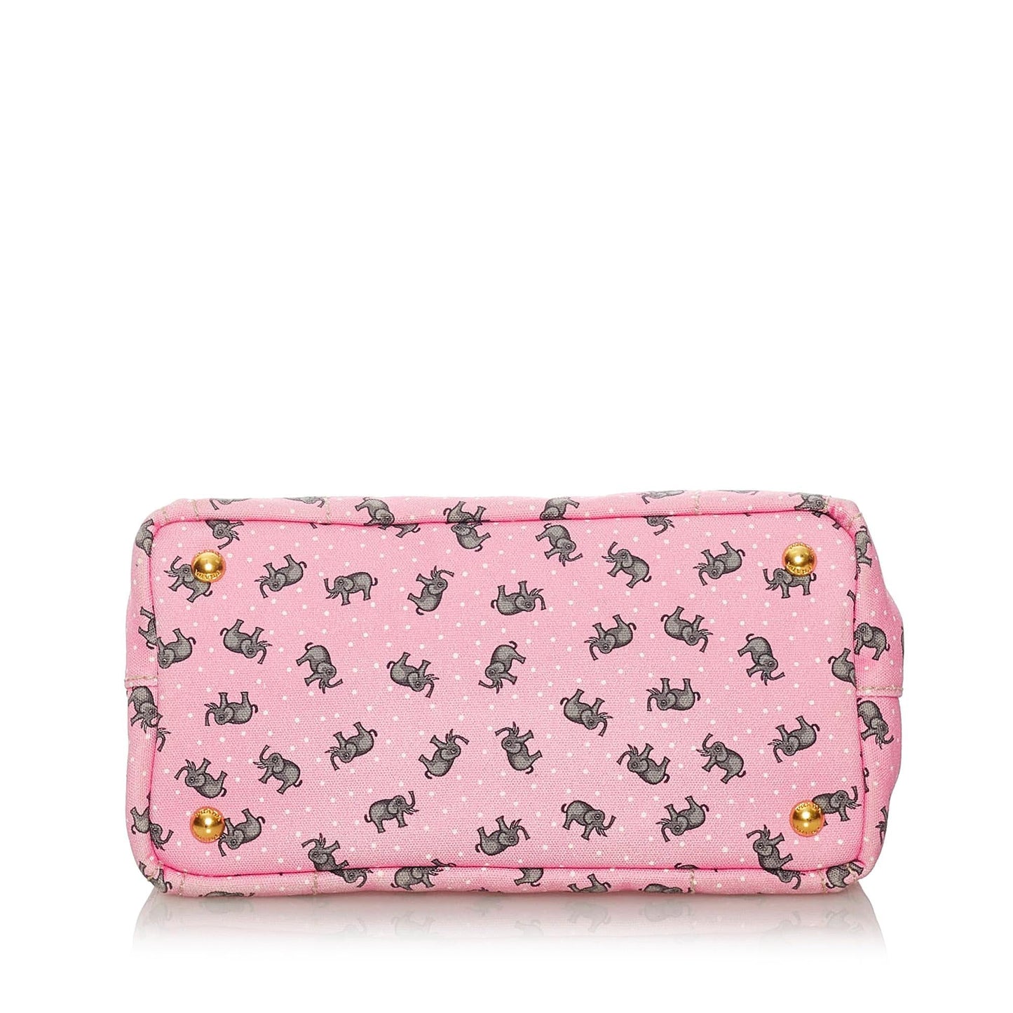 Prada St. Elephant Canapa Logo Canvas Satchel (SHG-27864)