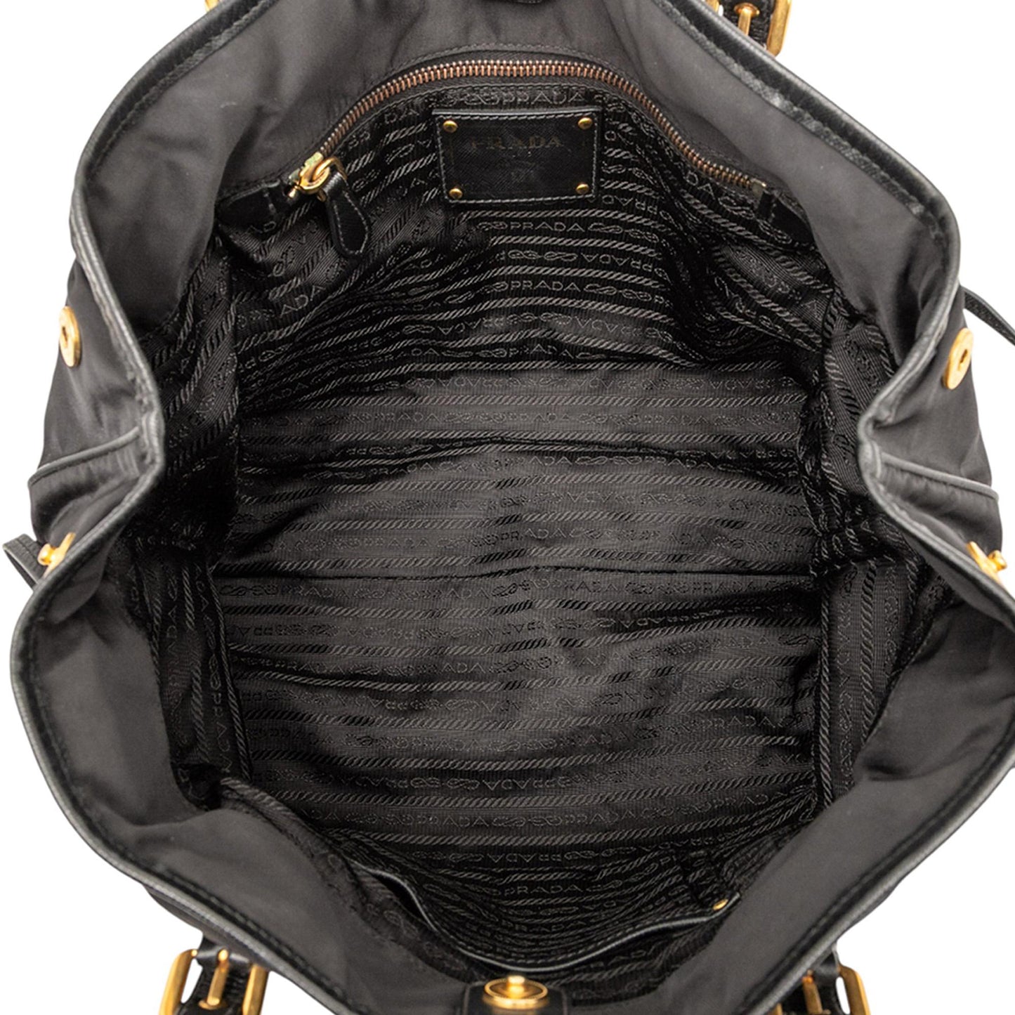 Prada Tessuto Canapa Logo Tote