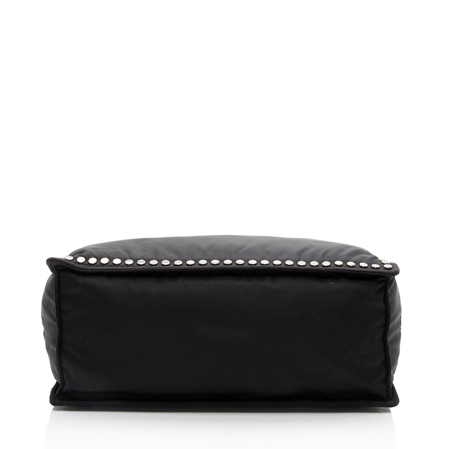 Prada Tessuto Studded Etiquette Large Tote
