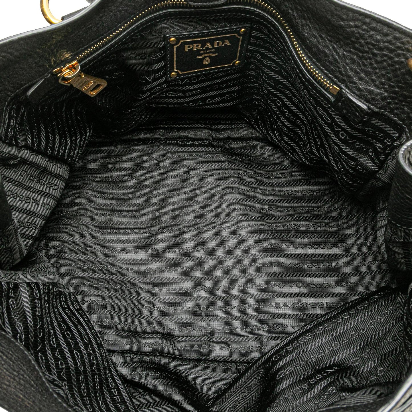 Prada Vitello Daino Open Convertible Tote