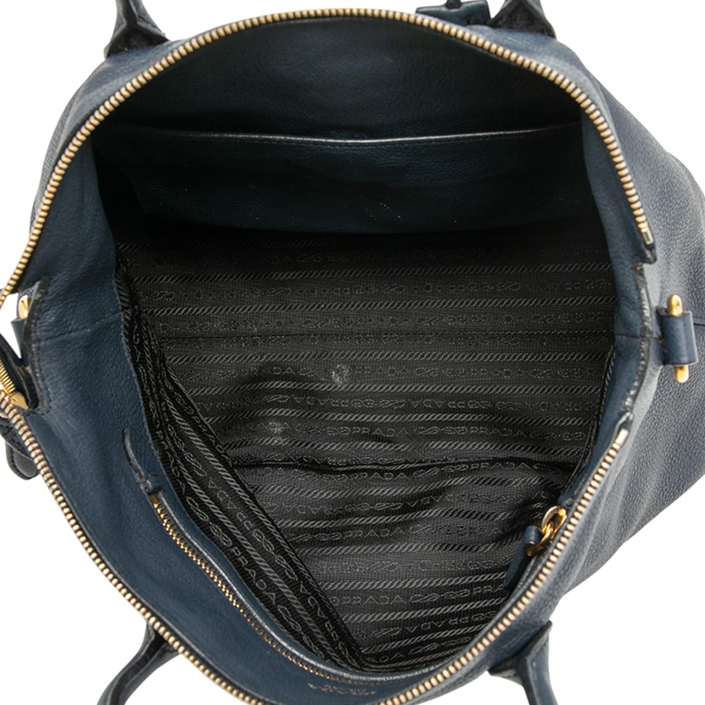 Prada Vitello Daino Zip Top Satchel