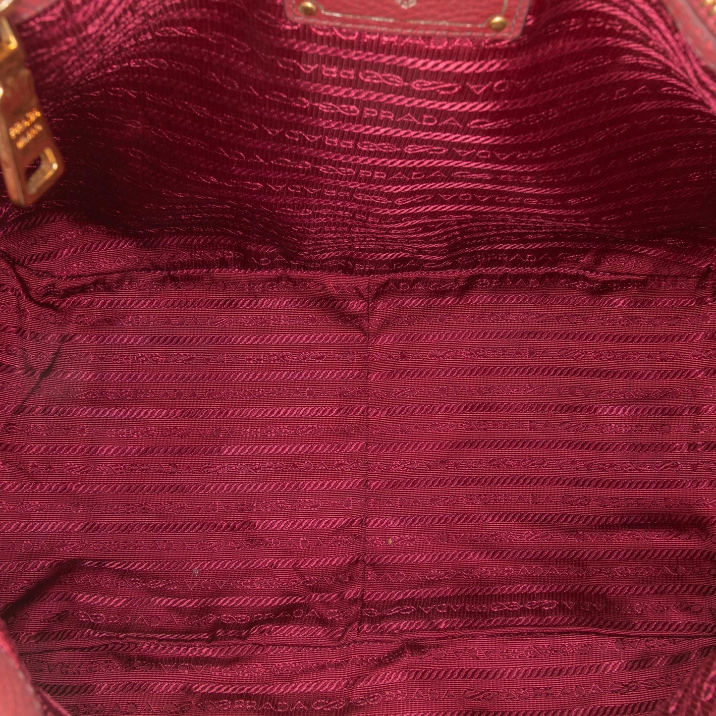 Prada Vitello Daino Zip Top Satchel