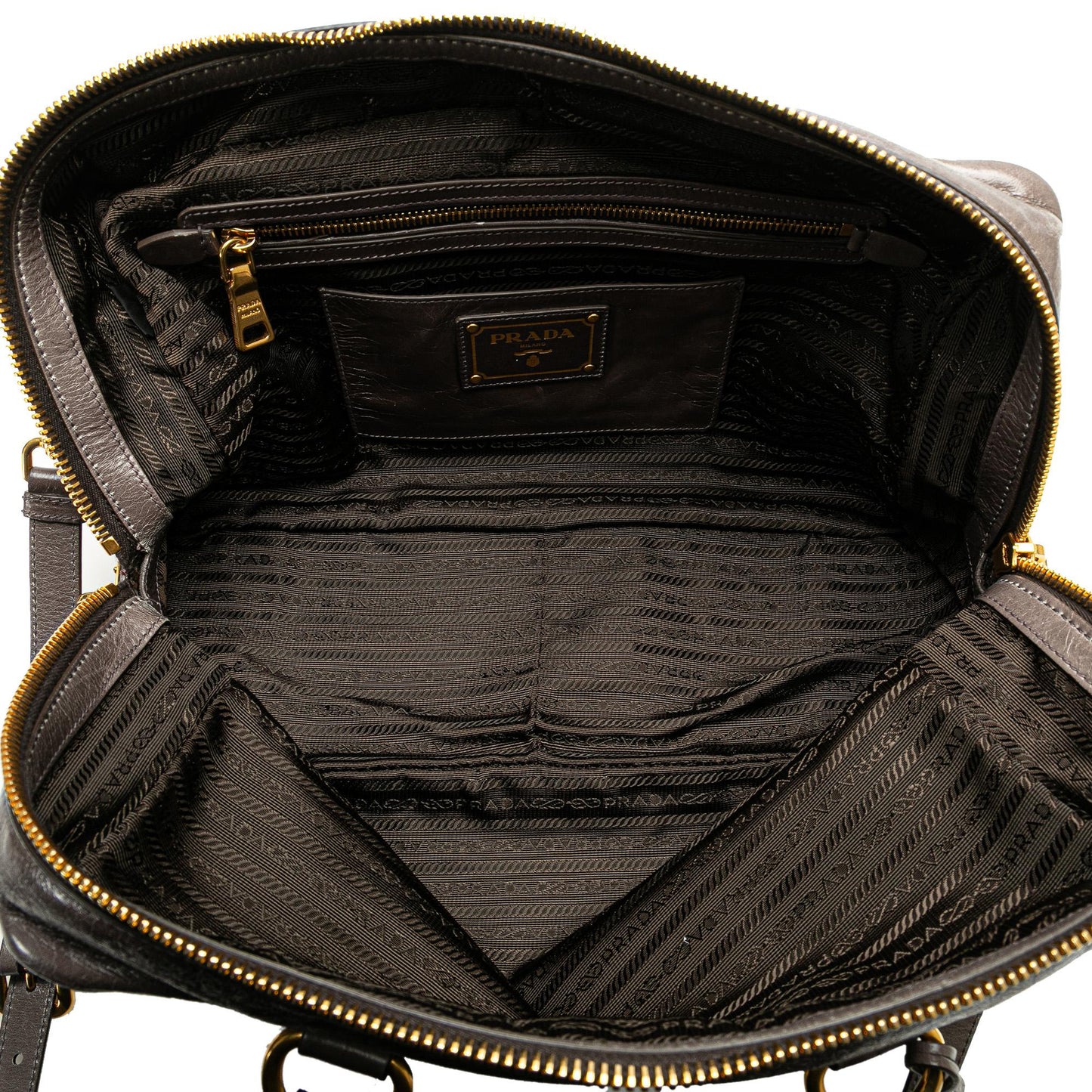 Prada Vitello Shine Bauletto Satchel