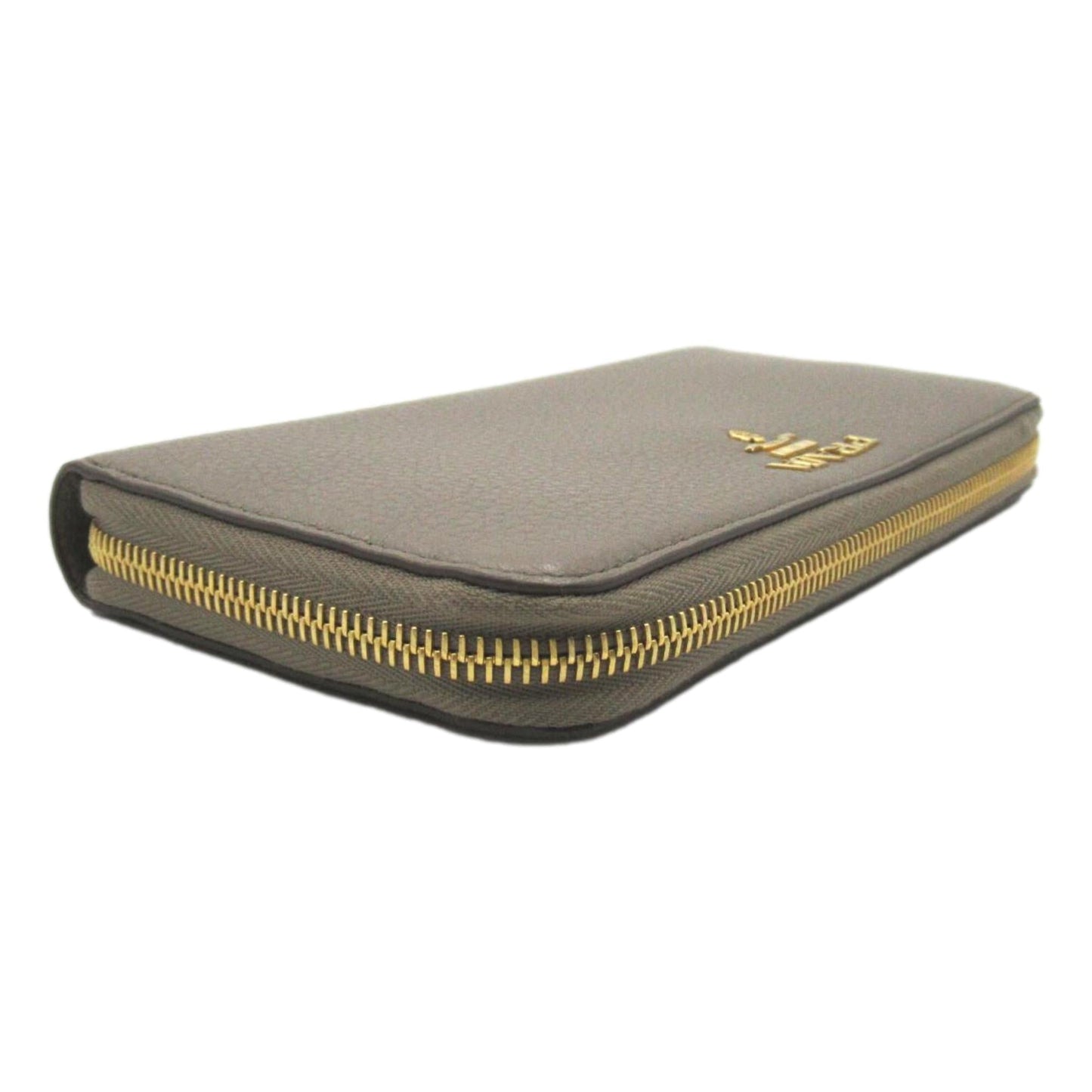 Prada Large Saffiano Leather Wallet Grey Blue