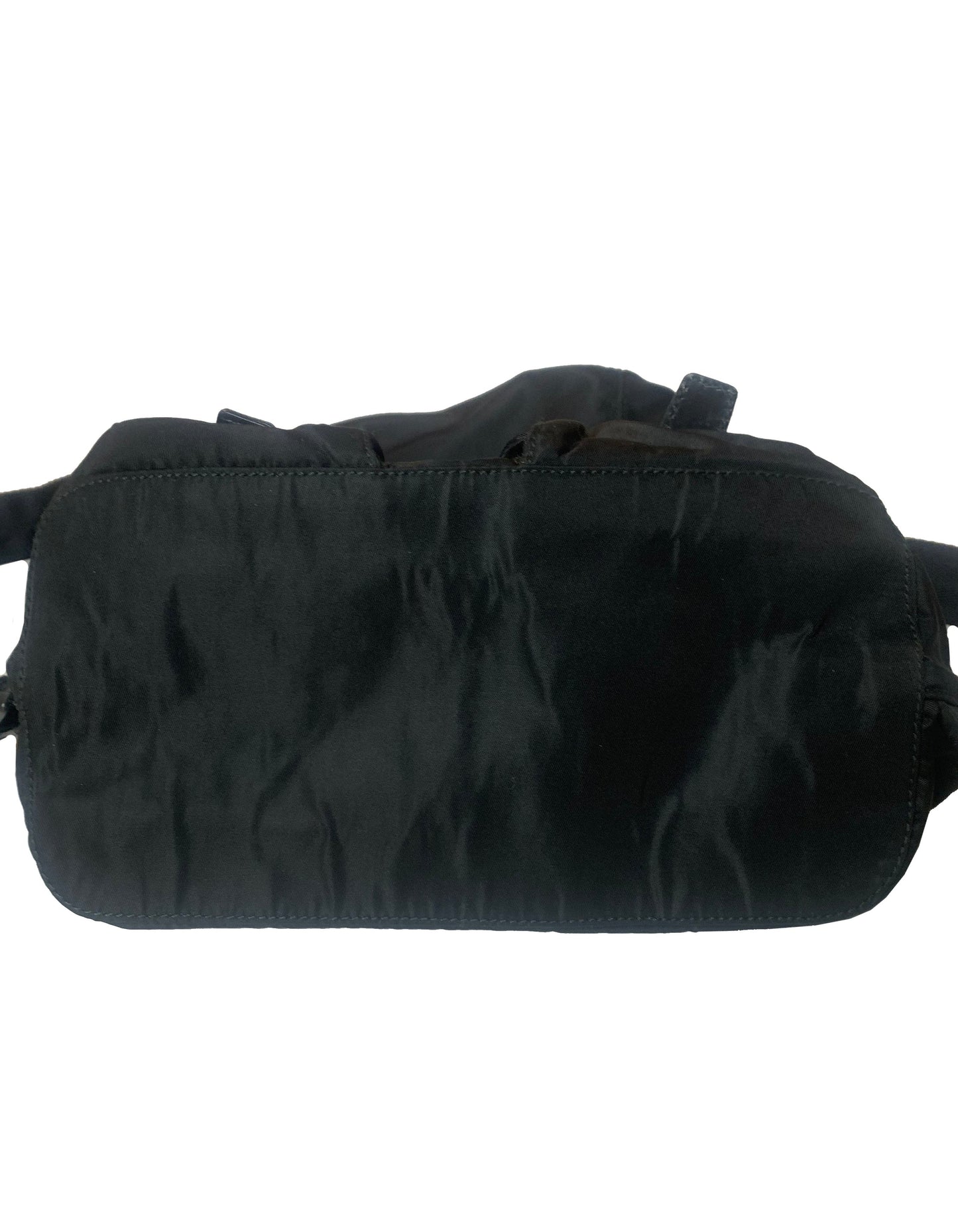 Prada Black Nylon Small Double Pocket Backpack Bag