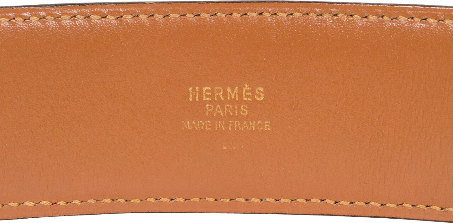 Hermes Red Collier De Chien Lizard Belt