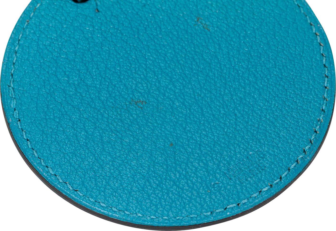 Hermes Turquoise Photo Leather Necklace