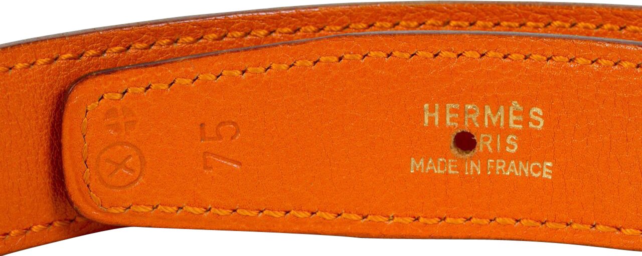 Hermes Yellow & Orange Thin H Belt
