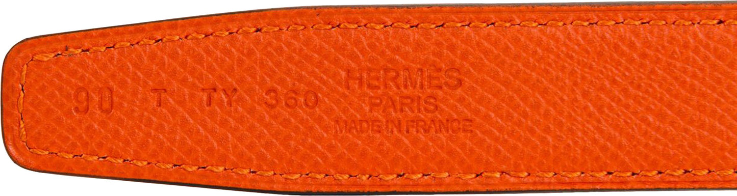 Hermes Rare Tuareg Silver Orange Belt