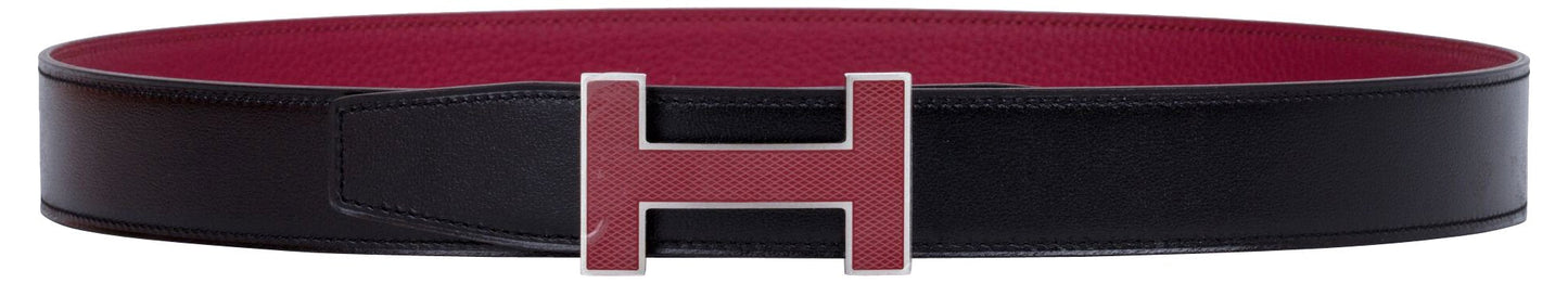Hermes Black & Ruby H Belt