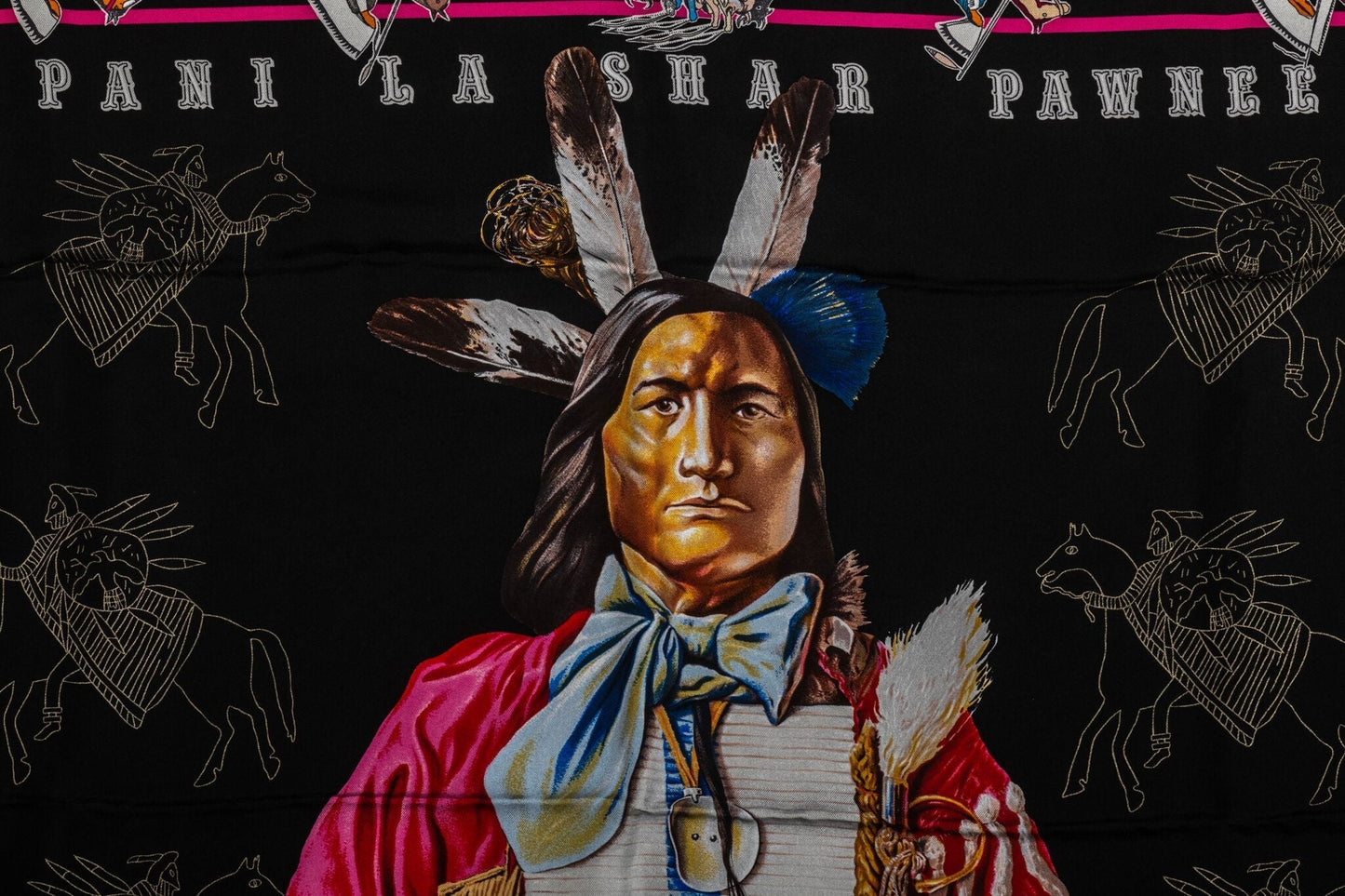 Hermes Black Pani la Shar Pawnee Scarf