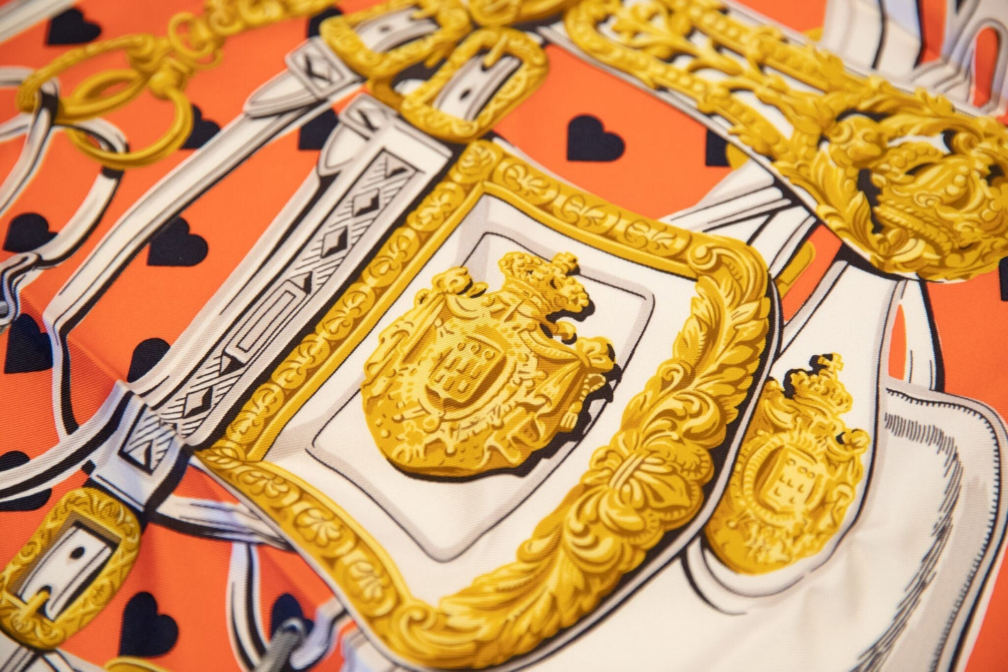 Hermes Orange Brides de Gala Love Scarf