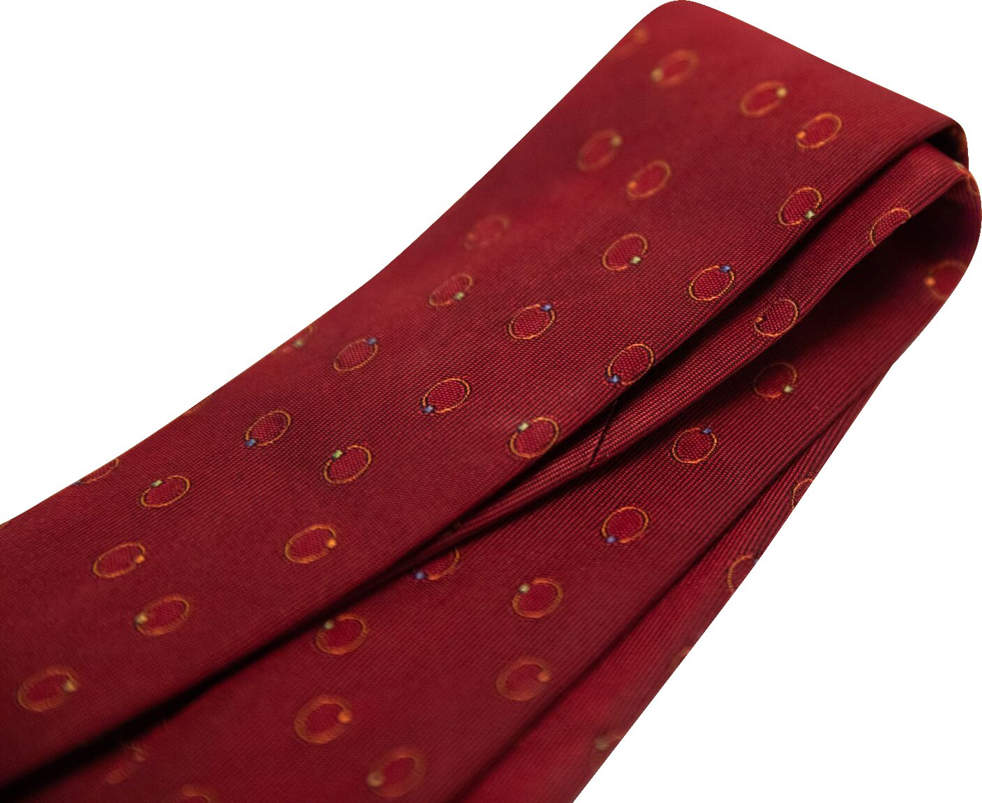Hermes Red Silk Textured Tie w/ Box
