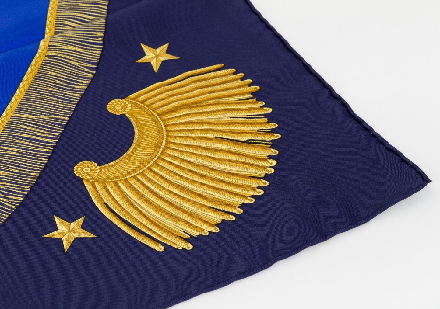 Hermes "Poste et Cavalerie" Blue Scarf