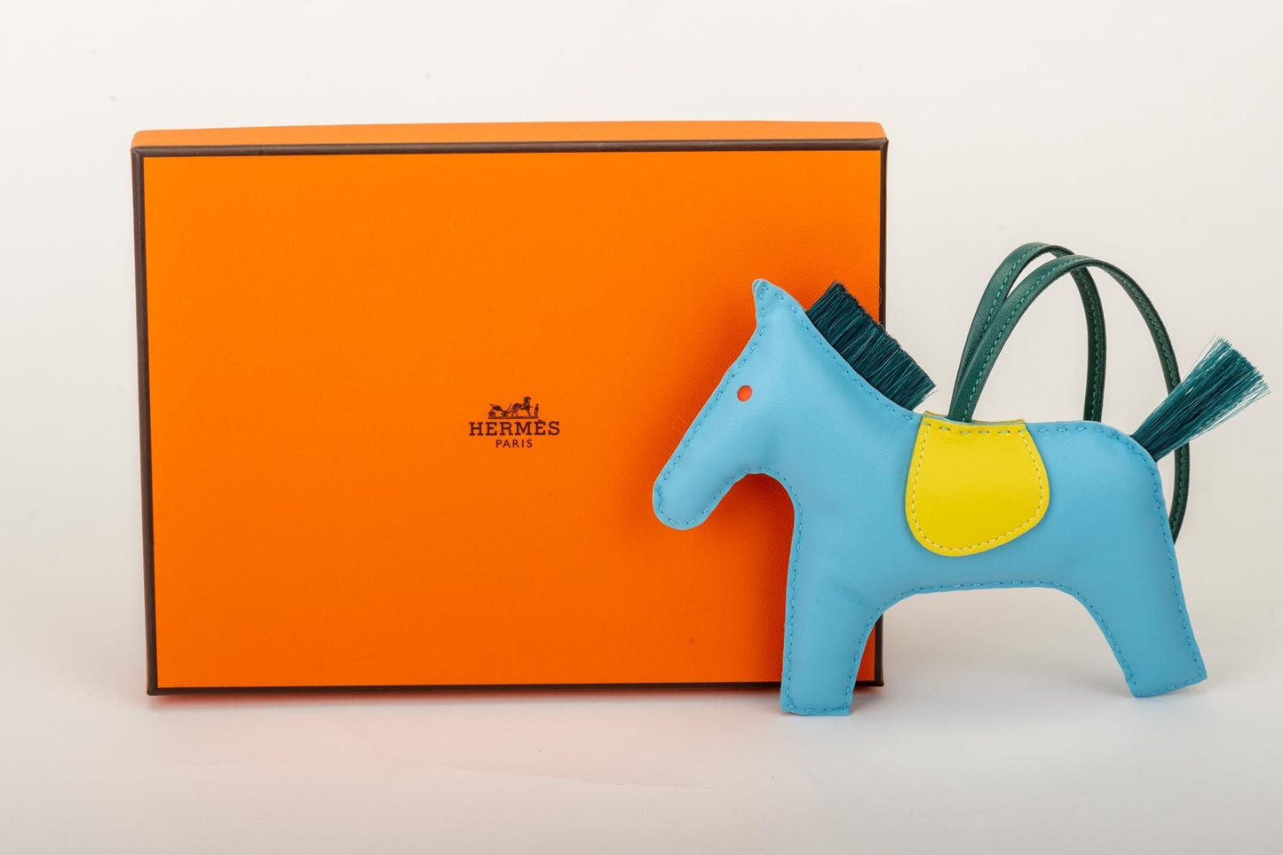 Hermes Grigri GM Rodeo Charm Turquoise