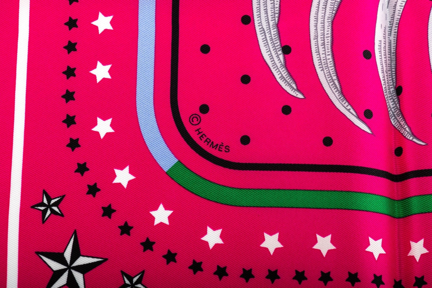 Hermes Imperial Tiger Fuchsia Silk Scarf