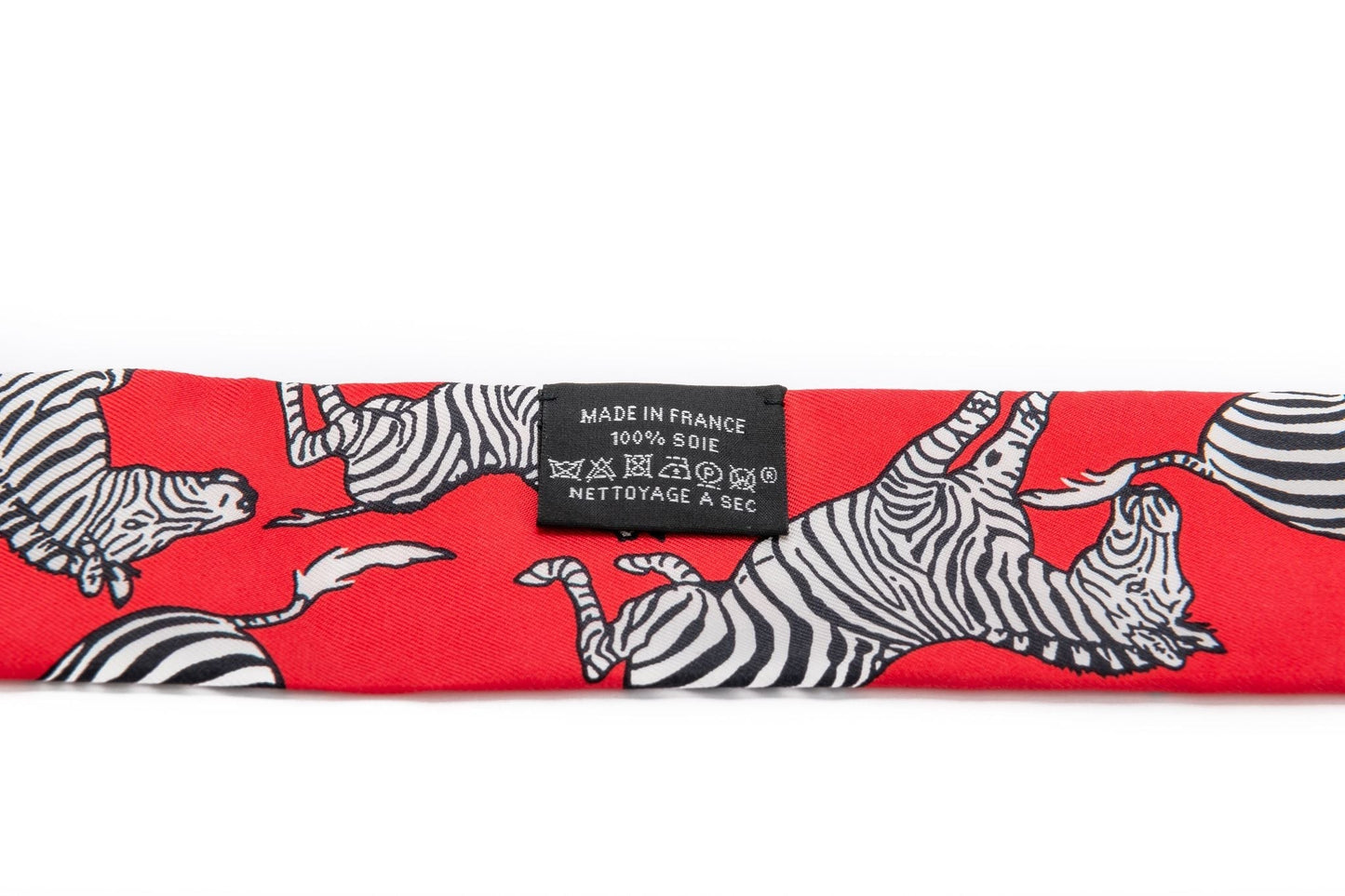Hermes BNIB Red Zebra Twilly Scarf