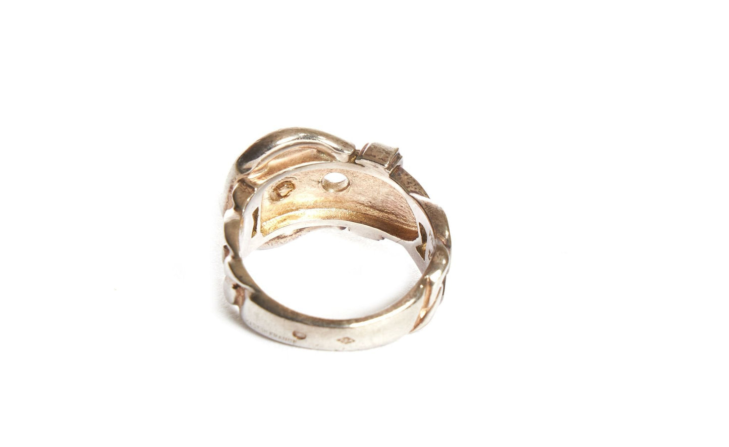 Hermes 925 Silver Buckle Ring