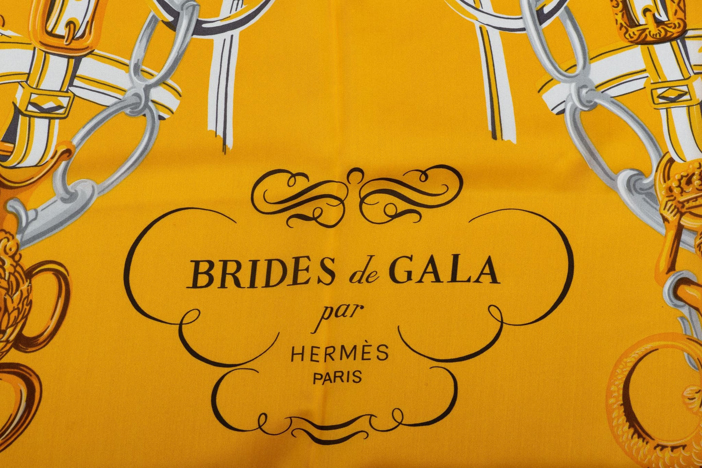Hermes Orange Brides de Gala Silk Shawl