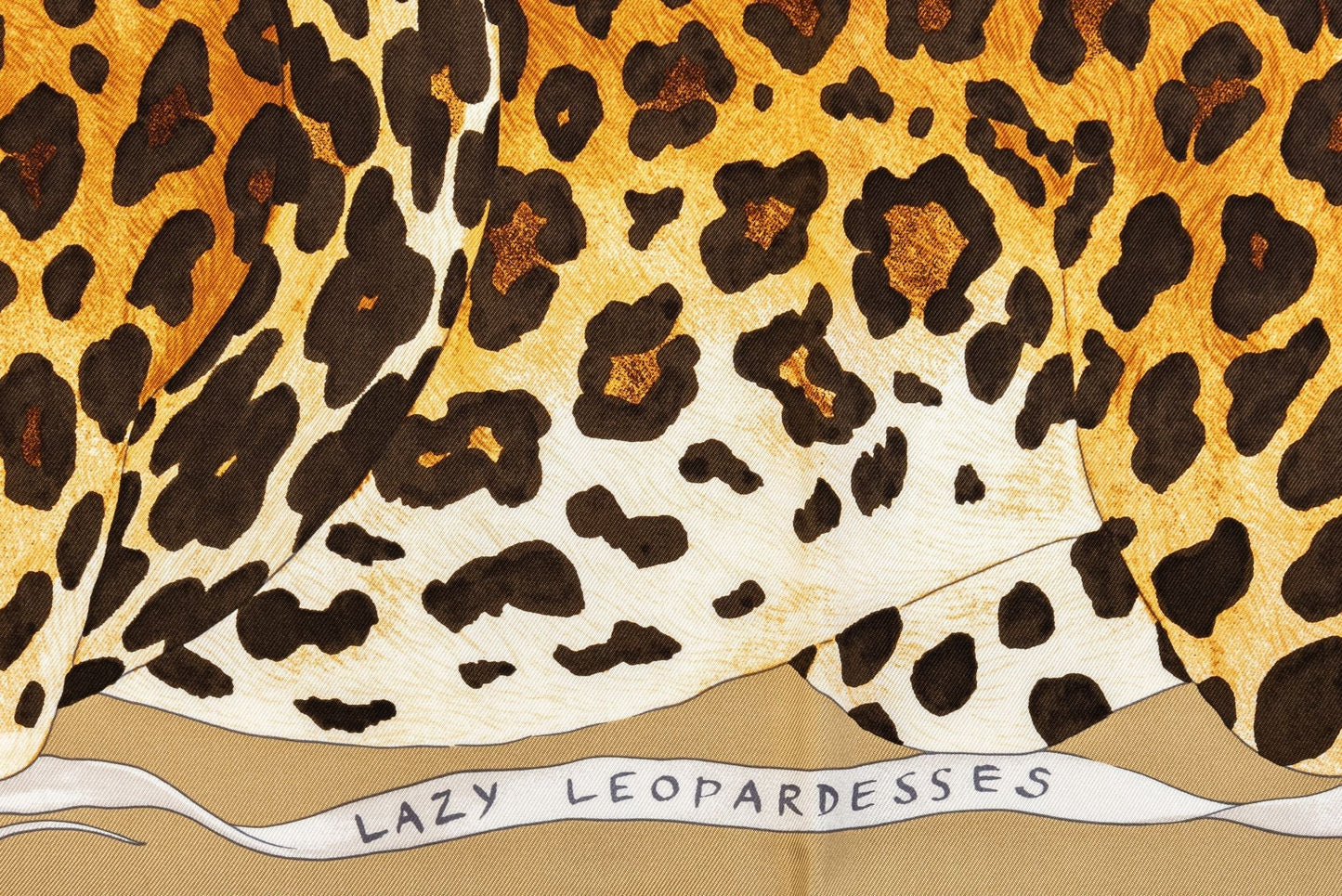 Hermes New Lazy Leopardess Silk Scarf