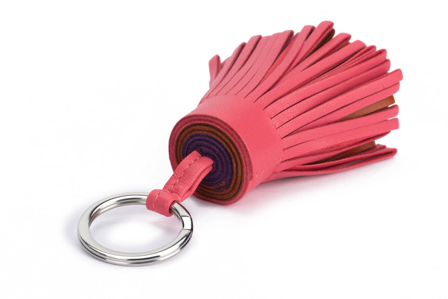 Hermes Carmen Key Ring Rose Pourpre
