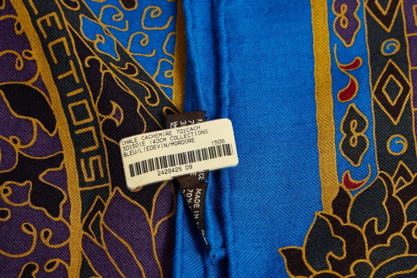 Hermes Electric Blue Multicolor Scarf