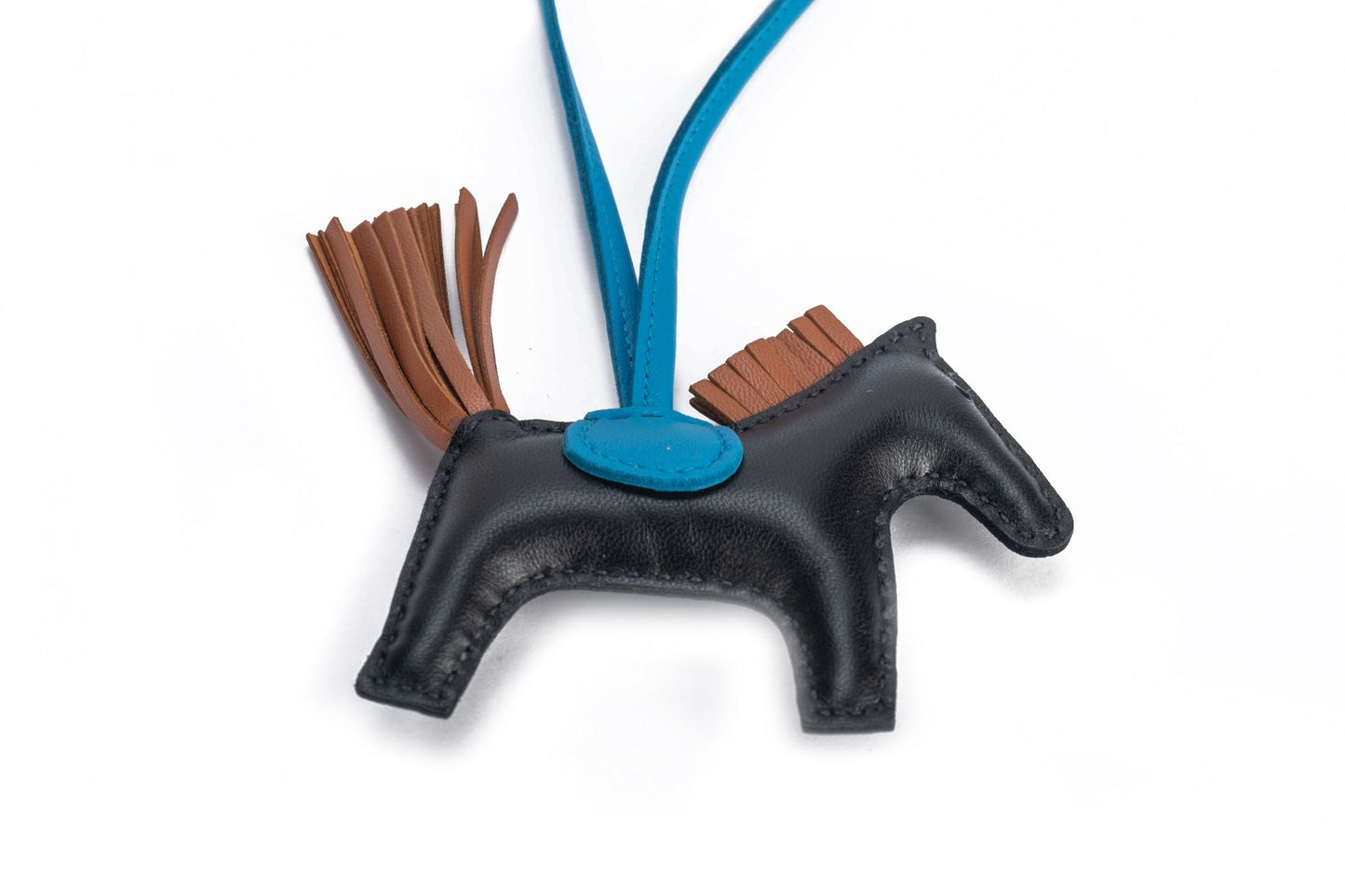Hermes Grigri Rodeo PM Black Bag Charm