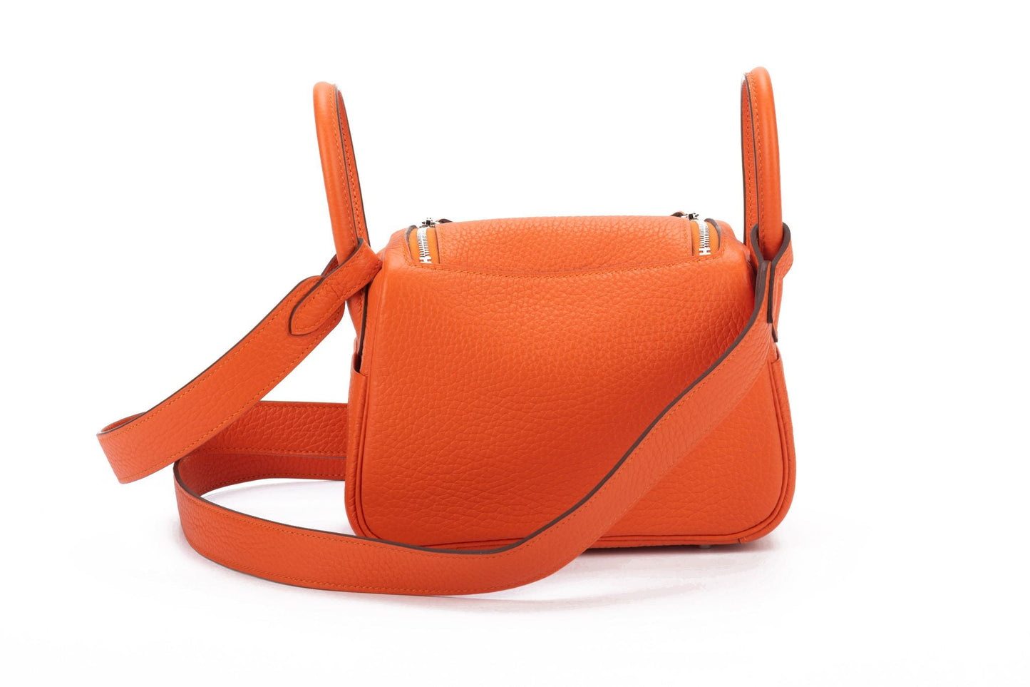 Hermes BNIB Mini Lindy Feu Palladium