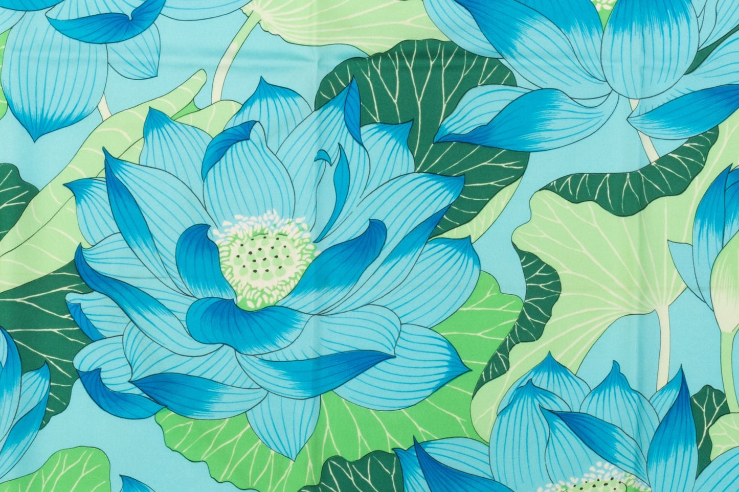 Hermes Fleurs de Lotus Scarf Vauzelles