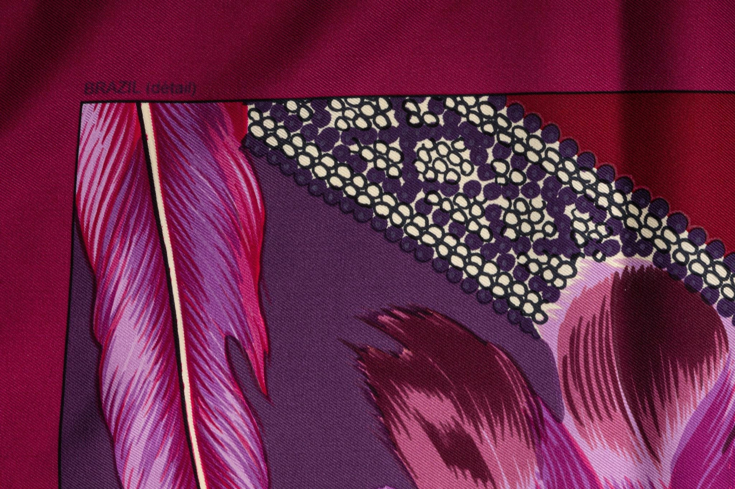 Hermes Brazil Purple Silk Scarf