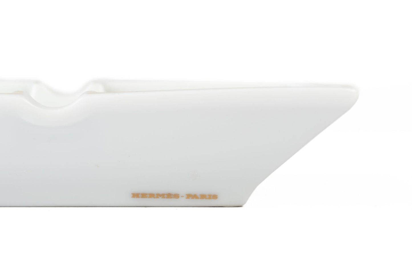 Hermes White Green Water Lili Ashtray