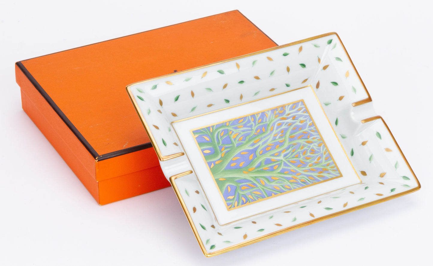 Hermes Vintage Ashtray Leaves Falling