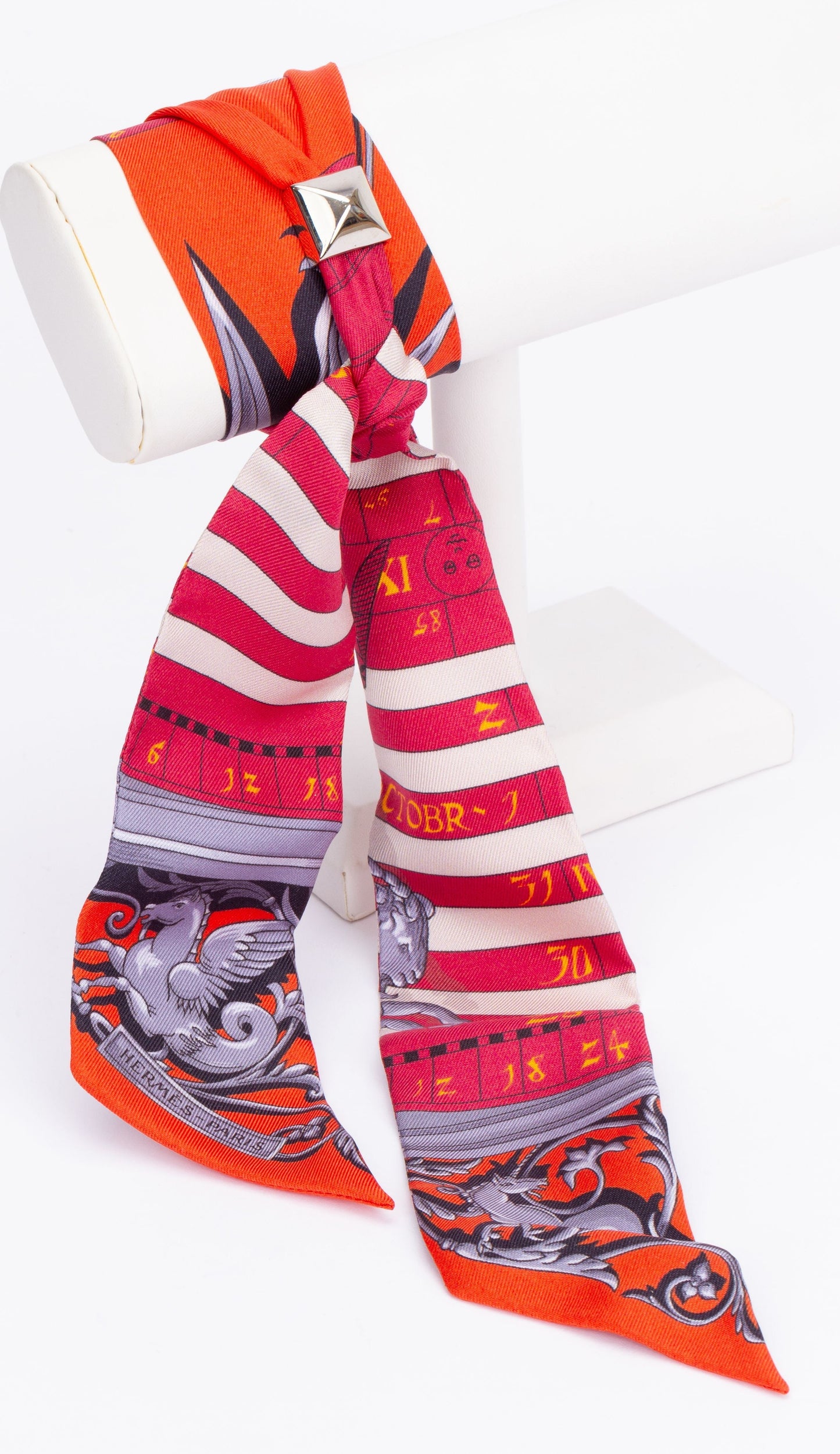 Hermes Astrologie Red Silk Twilly BNIB