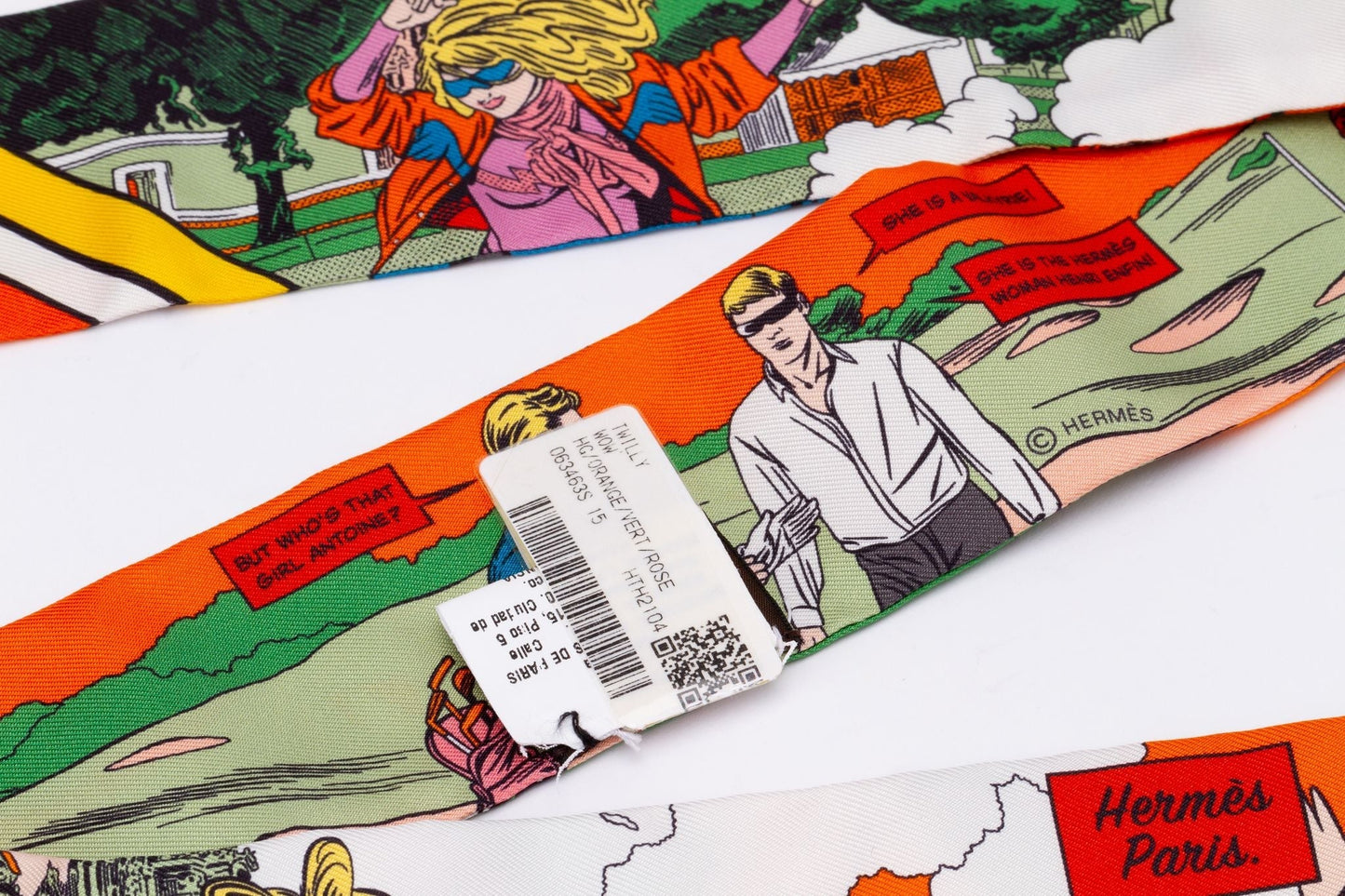 Hermes Comic Print Twilly