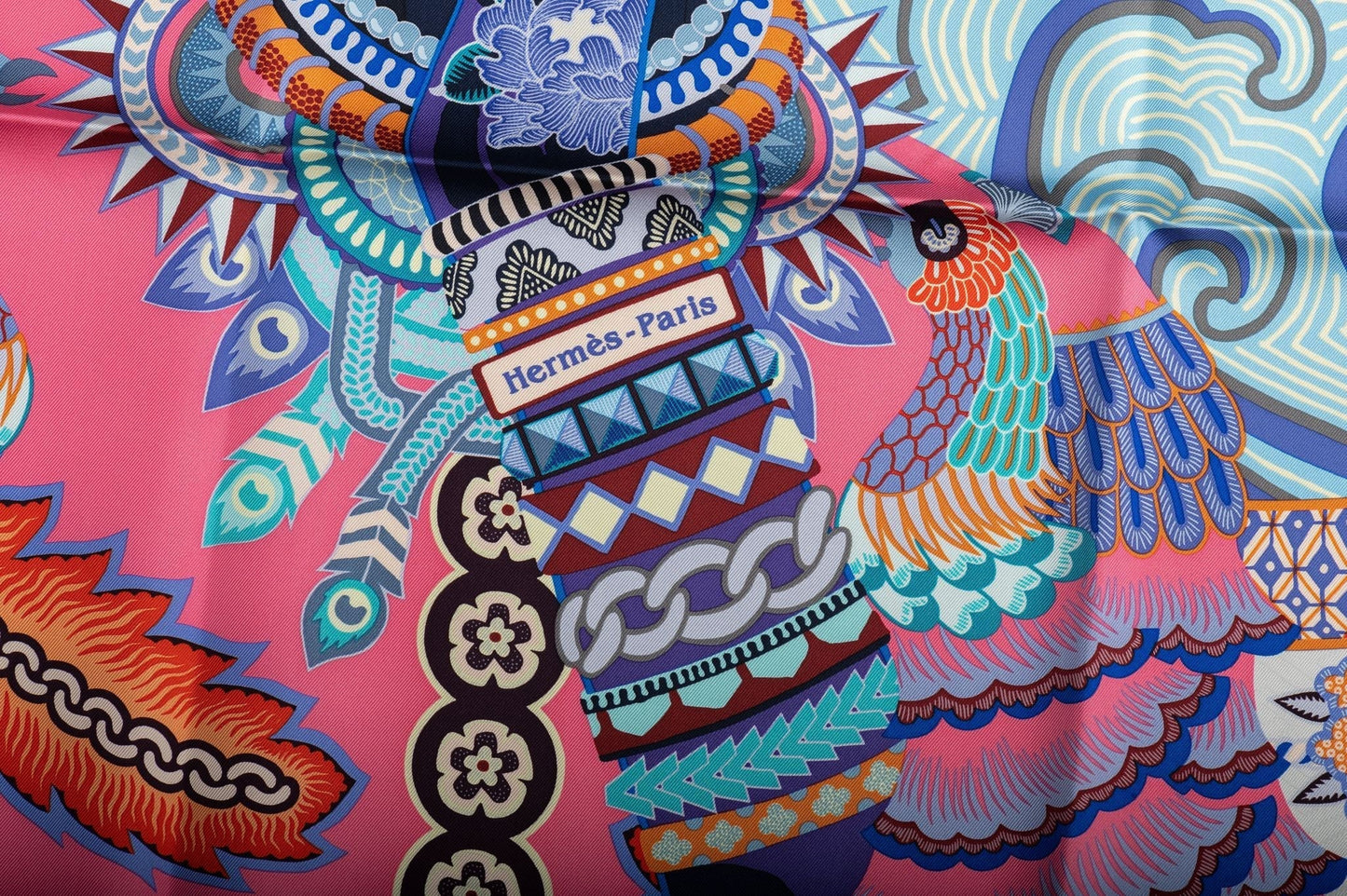 Hermes BNIB Multicolor Silk Scarf