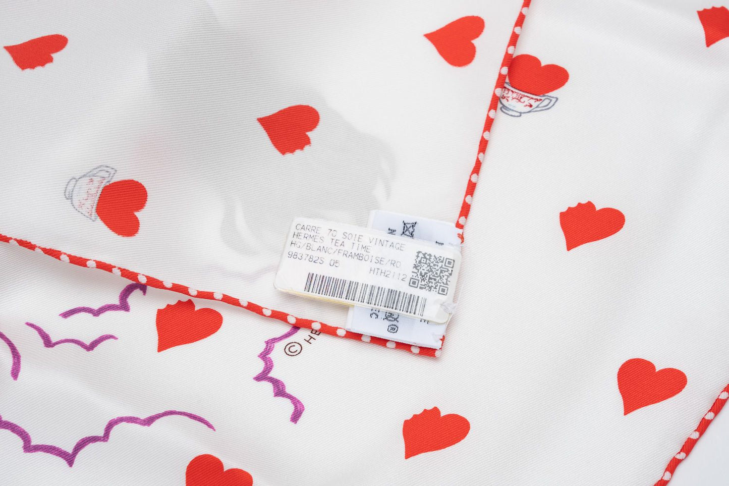 Hermes Carre Teatime White BNIB
