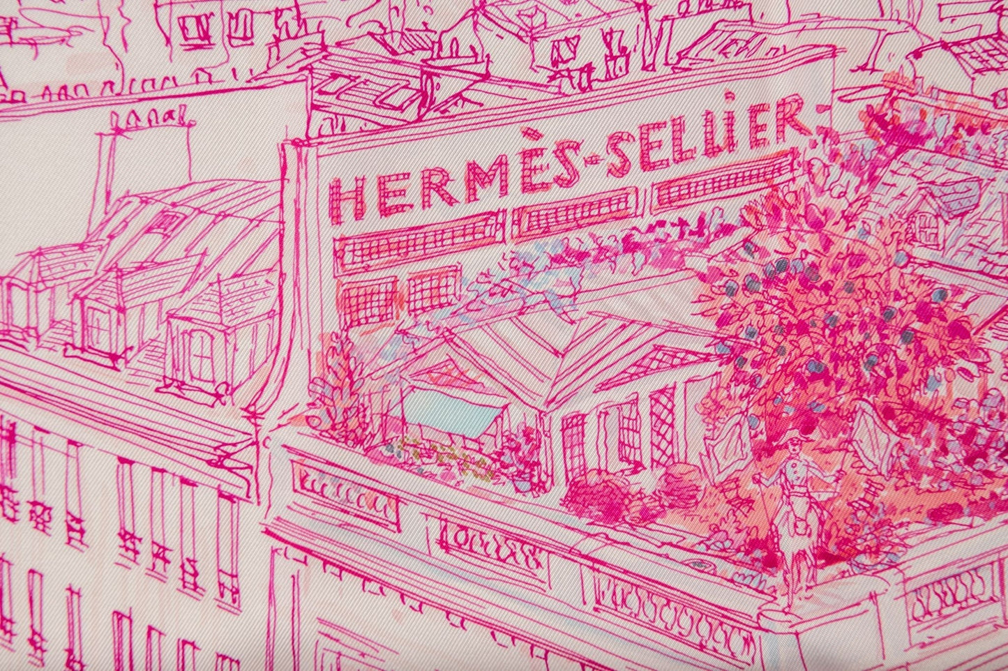 Hermes New Pink Le Jardin Silk Gavroche