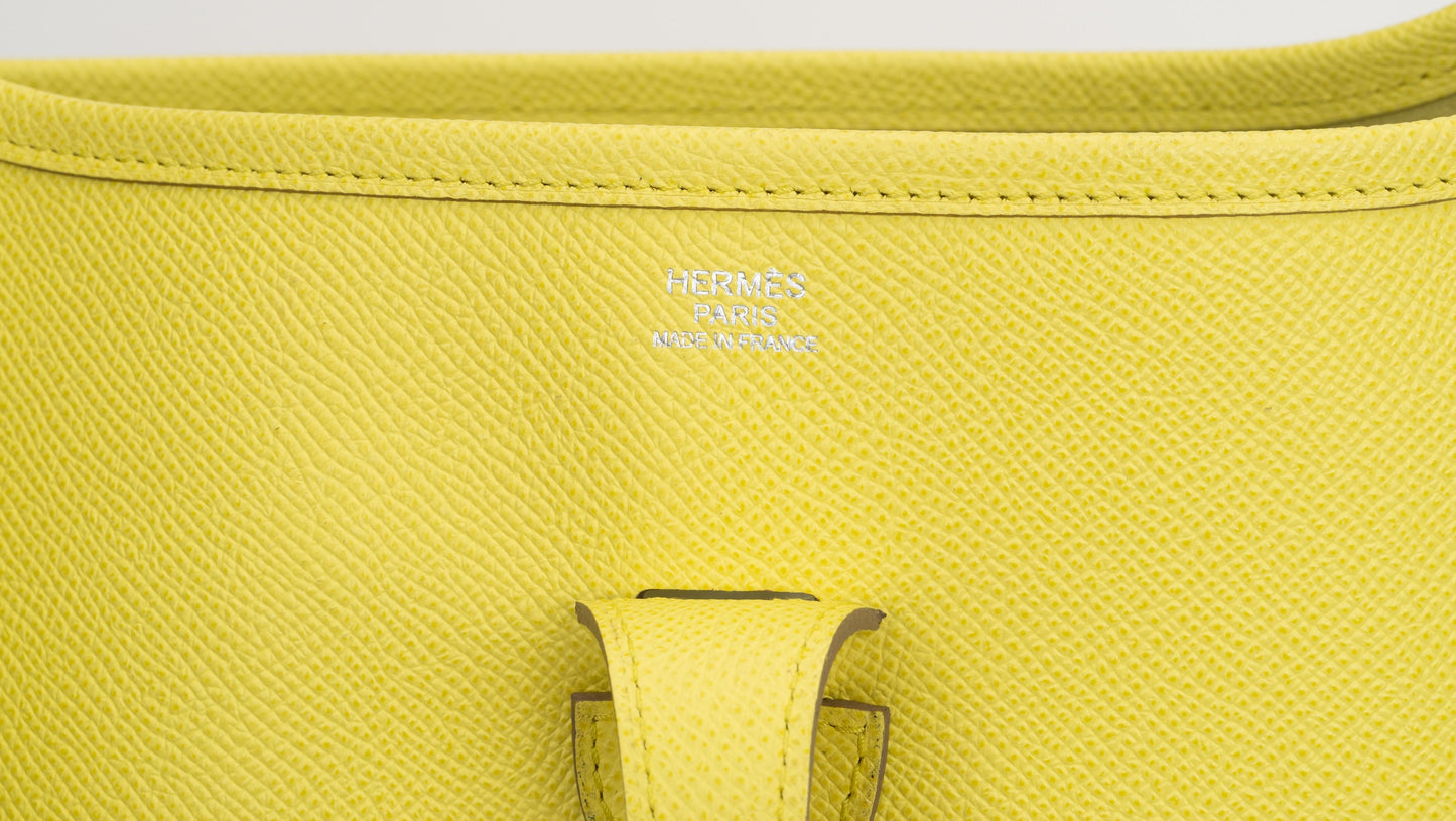 Hermes Jaune Poussin Epsom Evelyne PM
