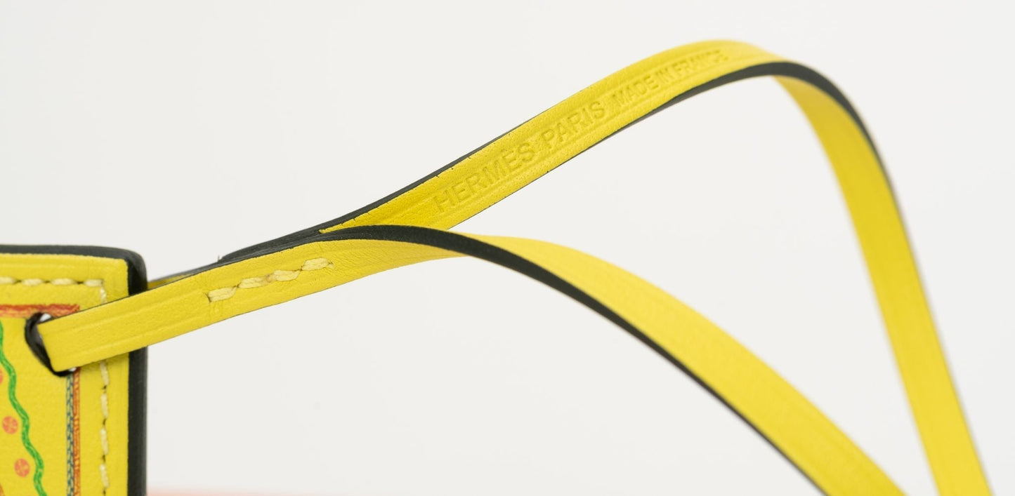 Hermes New Yellow Leather Bag Charm