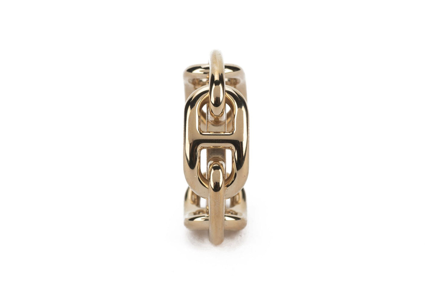 Hermes New Gold Chain d'Ancre Scarf Ring