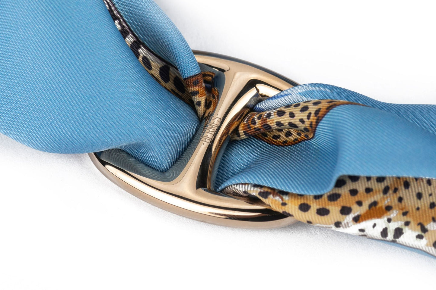 Hermes New Gold Scarf Ring W/Box