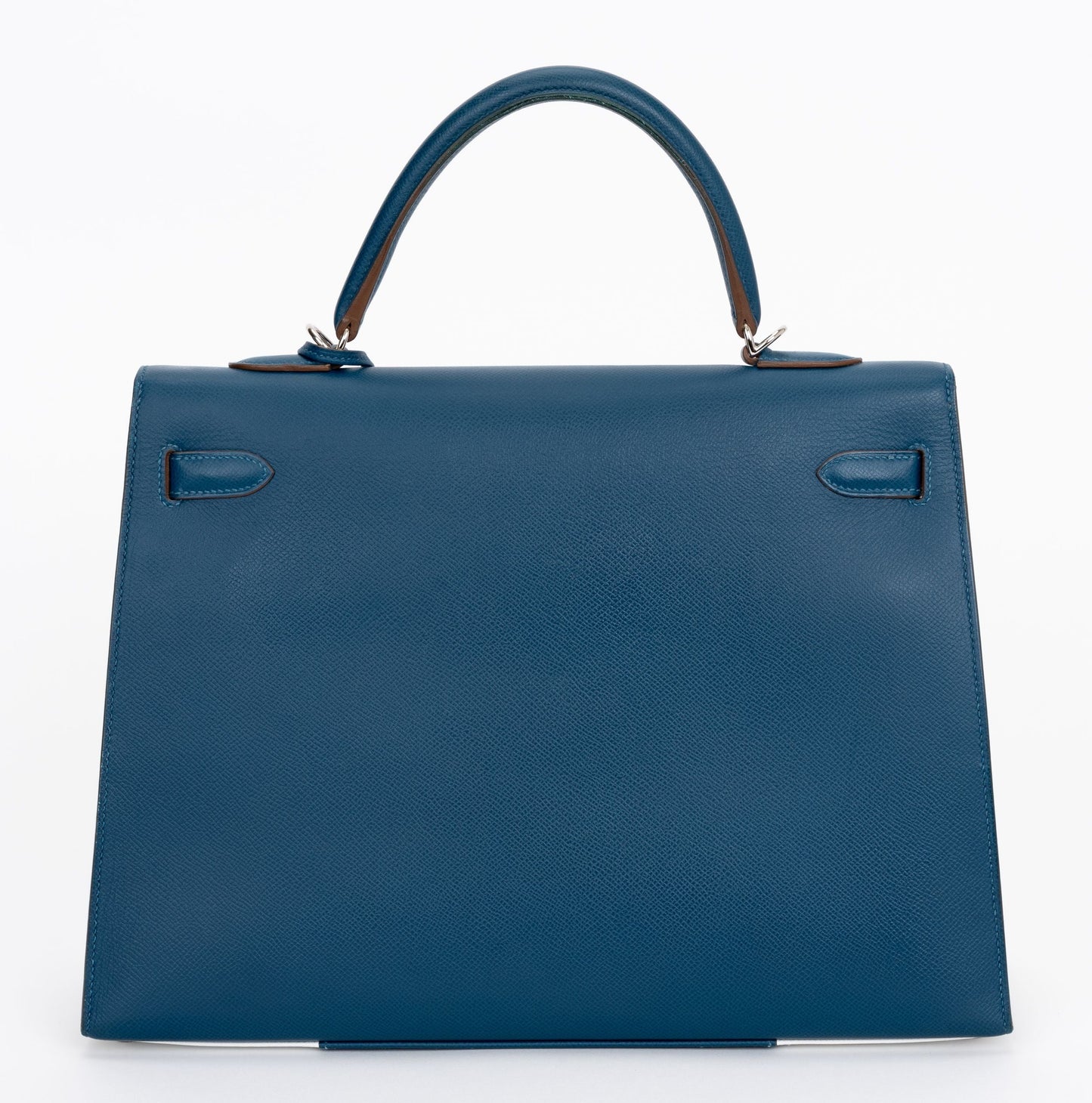 Hermes Kelly Sellier 35 Flag Blue White