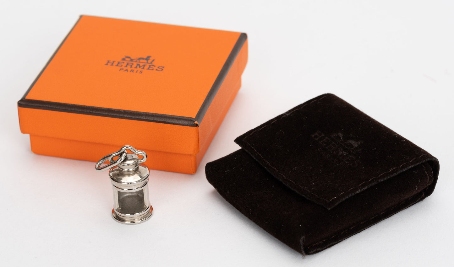 Hermes Curiosité Palladium Lantern Charm
