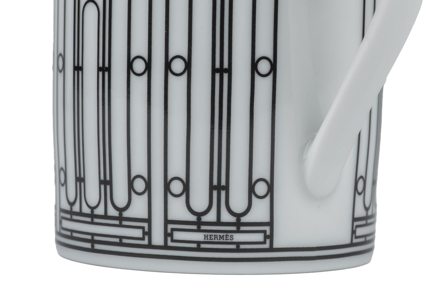 Hermes New Black Porcelain H Deco Mug