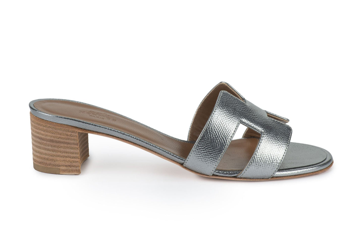 Hermes New Silver Oasis Sandal Epsom