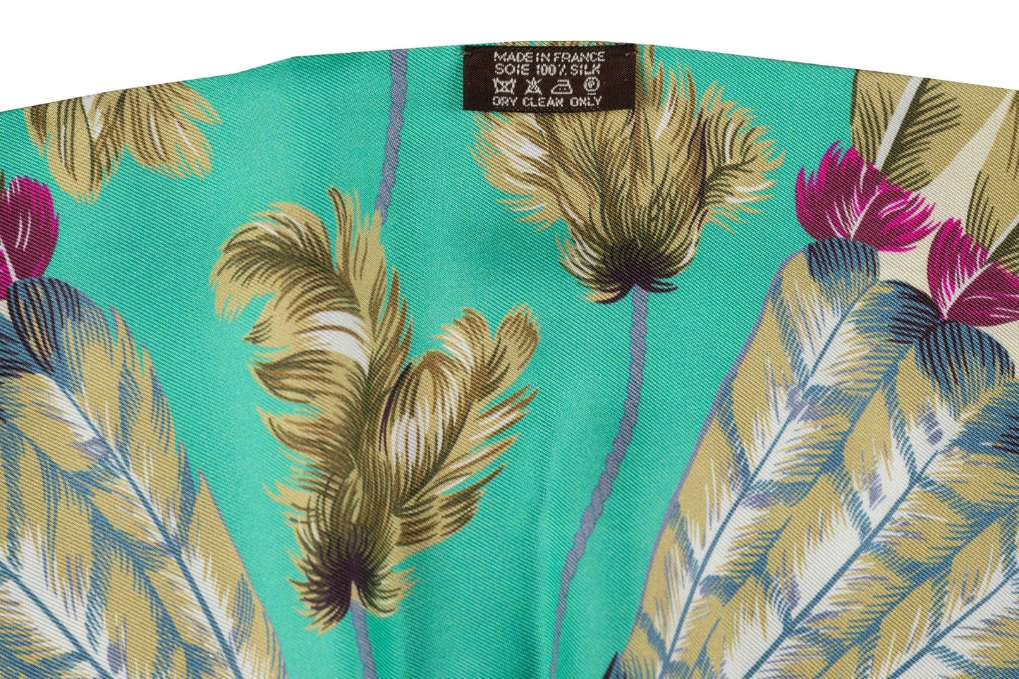 Hermes Teal Brazil Silk Maxi Twilly