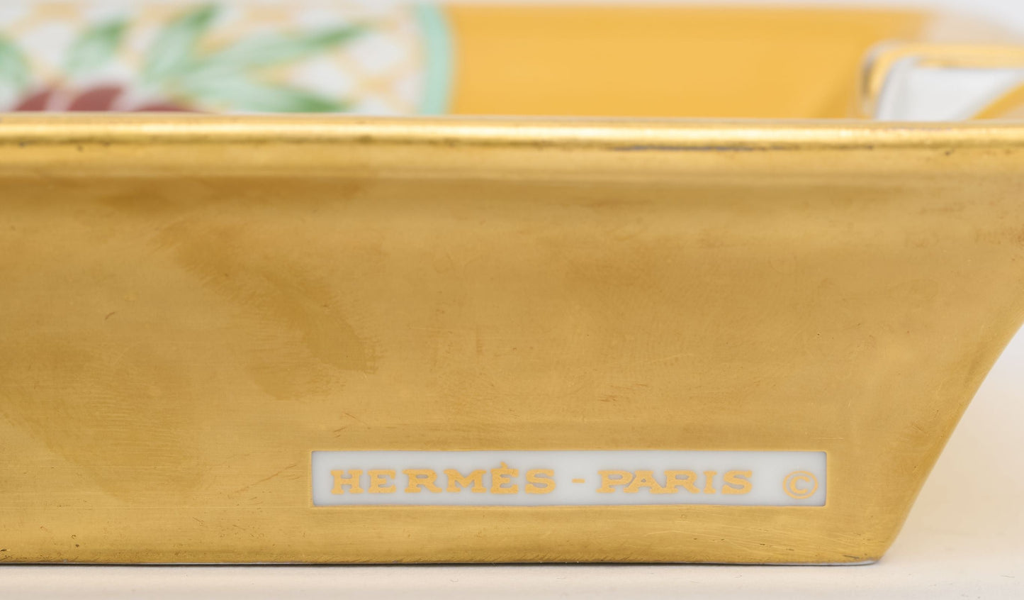 Hermes Bird Porcelain Yellow Ashtray