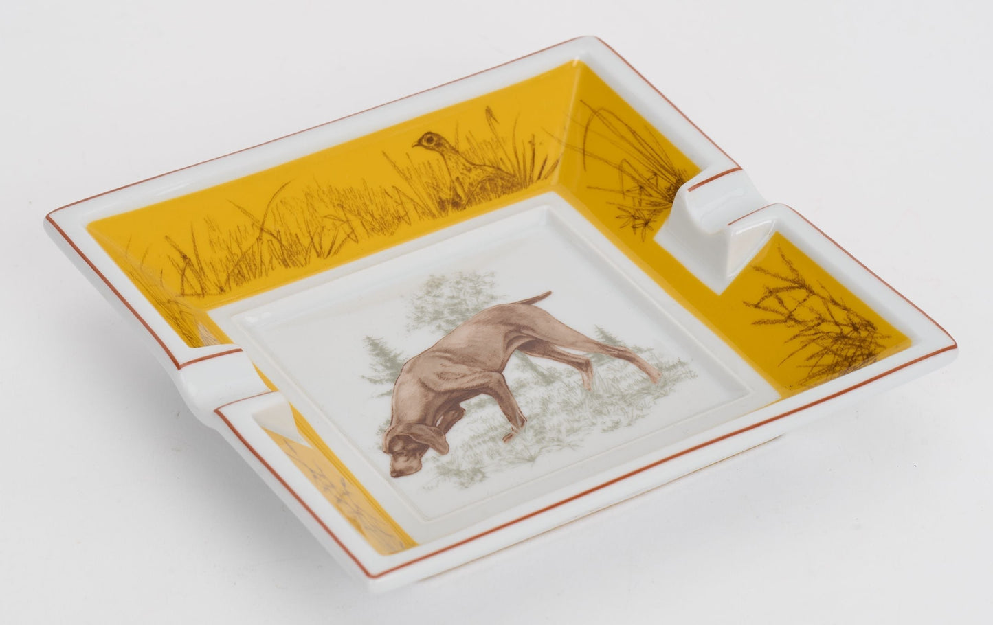 Hermes Braque Allemand Limoges Ashtray